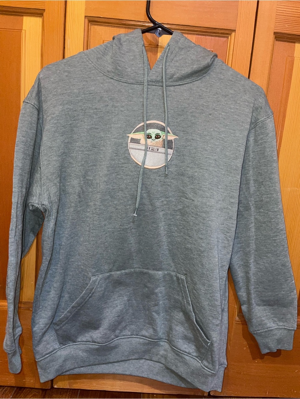 Star Wars Baby Yoda Heather Green Pullover Hoodie